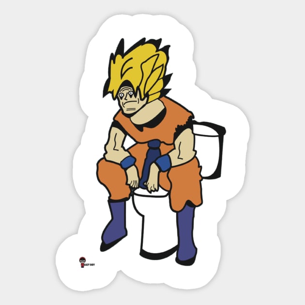 goku in toilet Sticker by lazyboy